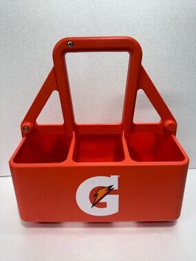 Gatorade 6 Pack 32oz Water Bottle Carrier Caddy Orange On Field Carrying Case